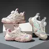 Zapatos de Senderismo de Suela Gruesa Aogushi Deng para Mujer 2026 Nuevo Verano Malla Rosa Dopamina Deportivos de Exterior Tipo Papá