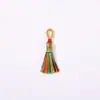 Cuerda de Mano Colorida de 5 cm Borla Pequeña Hilo Dorado Anillo para Colgar Colgante Estilo Étnico Llavero con Borla Adorno para Llavero Accesorios Venta al por Mayor