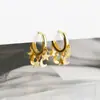 Luna Estrella Hebilla de Oreja Transfronteriza Europea y Americana Personalizada Versátil Moda Borla Luna Estrella Aro de Oreja Pendientes Pendientes Pendientes