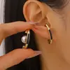 Pendientes de Aro Grandes Ovalados Estilo Francés, Perlas de Tachuela, Pendientes Vintage de Moda para Mujer, Accesorios Versátiles para Orejas Estilo Coreano Elegante