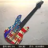 Decoração de Guitarra de Ferro Retrô Pendurada na Parede Criativa para Casa Quarto Bar Restaurante Modelo de Instrumento Musical Pingente Parede Metabo