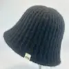 Sombrero de Cubo Coreano Otoño e Invierno Nuevo Versátil Versión Coreana Color Sólido Simple Cálido Sombrero de Pescador Sombrero de Punto de Alta Gama para Mujer