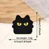 Novo patch bordado de gato preto de desenho animado, autoadesivo, para reparar furos em jaquetas acolchoadas e casacos, patch decorativo sem costura