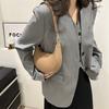 Bolso de Axila Retro Nicho de Celebridad de Internet Nueva Moda Popular Texturas Bolso de Hombro Cómodo Portátil Bolso Media Luna