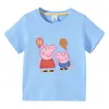 2023 Nova Roupa Infantil Leitão Camiseta de Verão Infantil de Manga Curta Meninos e Meninas Camiseta Básica Bebê Camiseta de Manga Meia-manga Top Infantil