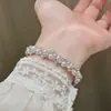 Pulseira Céu Estrelado Pérola Shijia Rosa Manta, Luxo Leve, Sensação de Alto Padrão, Design de Nicho, Realça a Pele Clara, Joia Feminina Exquisita