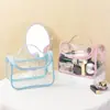 Nueva Bolsa Cosmética de Malla Transparente para Viaje, Bolsa Ligera de Baño y Artículos de Tocador, Bolsa Organizadora de Cosméticos para Estudiantes, Bolso