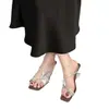 Nuevas Sandalias de Tacón de Aguja con Lazo para Mujer Verano 2026, Tacones Altos Versátiles de Una Correa de Moda con Pedrería para Uso en Exteriores