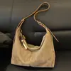 Bolsa de Grande Capacidade Feminina 2026 Nova Verão Retrô Meilade Camurça Pelúcia Bolsa Tote para o Dia a Dia Bolsa de Ombro Transversal