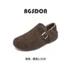 Mules con Forro de Felpa Augusden para Mujer 2026 Nuevos Zapatos Planos de Algodón de Invierno Mules de Cobertura Completa Zapatos Peludos de Dos Formas de Usar