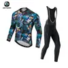 Xintown Ropa de Ciclismo Tropical Negra de Otoño Ropa de Ciclismo Nueva Ropa de Ciclismo de Otoño para Mujer Conjunto Largo