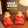 Soporte para Teléfono Móvil Año del Caballo Adorno de Resina Decoración de Escritorio Regalo Soporte para Tablet Recuerdo de Reunión Anual Regalo para Amigos