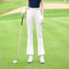 Pantalones Deportivos Elásticos de Pierna Ancha para Mujer de Golf Primavera y Verano Ligeramente Acampanados Cintura Alta Aspecto Adelgazante Pantalones de Golf Golf