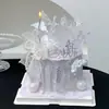 Decoración de Pastel para el Día de San Valentín Chino 2025 Celebridad de Internet Lazo de Perla Corona de Cristal Mariposa Fantasía Adorno Festivo