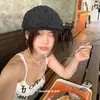 Gorra Plisada Blanca Estilo Retro Japonés para Mujer, Nuevo Estilo Primavera y Verano, Boina Adelgazante, Versátil Gorra de Periodista