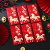 Envelopes Vermelhos de Ano Novo de 2026 Ano do Cavalo, Novo Estilo High-End Papel Rígido Fosco Papel Perolado Envelopes Vermelhos de Ano Novo de Mil Yuan