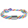 Pulsera Deportiva de Acero Inoxidable Tallado Estilo Europeo y Americano para Hombres, Fitness, Natación, Pulsera Trenzada de Cuerda de Paracaídas, Pulsera Sencilla, Venta al por Mayor