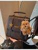 Mochila Retro Transfronteriza Moda Femenina Casual Nicho Estudiante Bolsa Escolar Multifuncional Hombro Cruzado Bolso Cuadrado Pequeño