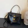 Bolso bandolera de hombro para mujer, de textura avanzada y suave, sencillo, de gran capacidad, para uso diario, 2024