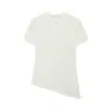 Artículo Popular de Venta Rápida Transfronterizo 2026 Primavera Nueva Ropa para Mujer Manga Corta Cuello en V Corte Ajustado Dobladillo Asimétrico Camiseta 4174347