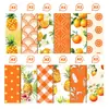 WW137-15 Papel de Material para Collage de Frutas Naranja Piña Naranja Fondo Decorativo Papel Decorativo de Otoño