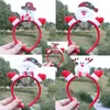 Diadema Decorativa Navideña Papá Noel Muñeco de Nieve con Diadema Iluminada Diadema Decoración Fiesta Navideña Regalo Pequeño
