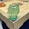 Colgante de Buda de Aceite de Caballo Tipo Hielo Calcedonia Verde, Colgante de Collar de Jade Verde Montaña Lejana, Suministro para Transmisión en Vivo
