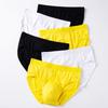 FUENTE fabricante ropa interior para hombre calzoncillos de cintura media verano ropa interior delgada blanco amarillo juvenil cómodo transpirable pantalones