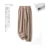 Pantalones deportivos de forro polar para los Juegos Olímpicos de Invierno, forrados de forro polar, engrosados, de algodón de madera, con cordón en el tobillo, para mujer, con rayas verticales, casuales, cálidos, entrega de una sola pieza