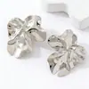 Brincos de Ouro de Fábrica, Acessórios de Orelha Estilo Hot Girl de Formato Irregular, Brincos Tendência Cool Exagerados Europeus e Americanos