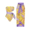 Traje de Baño Conservador Conjunto Europeo y Americano 2025 Cubre Vientre Delgado Vacaciones Playa Aguas Termales Bikini Conjunto Retro Francés