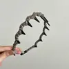 Diadema Retro Dentada Pasador de Cuadros Accesorios para el Cabello Diadema Dentada Larga Versátil Diaria Envuelto en Tela