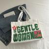 Nueva Bolsa Tote de Lona con Estampado de Dibujos Animados de Gran Capacidad para Niñas, Portátil, para Salir, para Ir al Trabajo, para Compras
