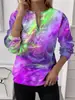 Sudadera con Cremallera y Cuello Redondo de Manga Larga Estampada Estilo Europeo y Americano 2026 para Mujer, Informal Holgada Estampado Digital 3D