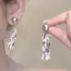 Toque nas Cordas do Coração~ Brincos Minimalistas Elegantes com Longos Pingentes para Mulheres, Design Versátil de Nicho, Presilhas de Orelha Super Estilo Fada