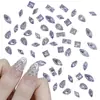 Acessórios para Unhas Diamante Mini Roxo Claro de Fundo Plano com Formato Irregular, Zircônia Chanfrada Retangular Marquise Gota Decorações para Unhas