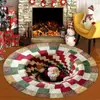 Alfombra redonda 3D estereoscópica navideña transfronteriza, para sala de estar, dormitorio, junto a la cama, decoración festiva, tapete y calentador de pies