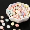 Cuentas de macarrón acrílicas perladas de color real, accesorios de joyería para hacer tú mismo, pulsera de calabaza con forma de estrella y collar de cuentas.