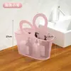 Cesta de Banho Macia Banheiro Azul Estrutura Cesta Banho Dobrável Portátil Cesta Banho Feminina Banho Lavagem Plástico Cesta Organizadora