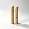 Varilla redonda de madera maciza con agujeros, cilindro de madera de haya pulido liso, mango de madera accesorio para muebles, admite personalización