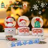 Enfeites de Bola de Cristal de Natal para Meninas Véspera de Natal Presentes de Feriado Flocos de Neve Brilhantes Decoração de Enfeites de Mesa para Crianças Meninas