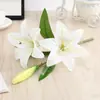 Lírio Simuladp Transfronteiriço 3 Cabeças Multi-Cabeças Atacado Display de Mesa Flor Decorativa Lírio Selvagem Simuladp Buquê de Casamento