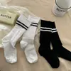 Calcetines de Malla Transpirable Calados de Caña Media de Color Sólido con Doble Raya para Primavera y Verano para Mujer