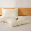 Núcleo de Almohada de Hotel de Color Natural Más Vendido por el Fabricante, Almohada de Terciopelo de Plumas, Paquete Doble para Estudiantes, Almohada Individual Protectora del Cuello