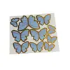 Decoración de mariposa para pastel de red cross-border, adorno de hierro dorado acrílico, tarjeta de mariposa redonda, adorno para pastel de cumpleaños