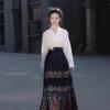 Novo Estilo Chinês Estilo Nacional Saia Cara de Cavalo com Elementos Han Roupa Diária Traje Antigo Melhorado Dinastia Tang e Song Hanfu Saia Estilo Ming para Mulheres Primavera