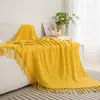 Manta para Sofá, Lujo Ligero Estilo Ins Color Sólido Manta de Aire Acondicionado, Manta de Aire Acondicionado Suave y Amigable con la Piel, Decoración Suave para Sala de Estar y Dormitorio Manta para Siesta