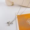 Collar Simple de Acero de Titanio Estilo Coreano para Mujer con Colgante Lindo de Perro Globo Pequeño Popular en Internet Cadena para Clavícula Joyería Estilo Metal Ins