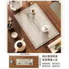Mesa de Comedor, Sala de Estar, Mesa de Té y Sillas para el Hogar, Mesa de Té con Patas de Madera Maciza, Mesa Grande de Negociación Estilo Chino Nuevo, Mesa de Café, Mesa de Té de Doble Propósito