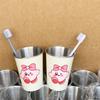 Vaso para Enjuague Bucal de Grado Alimenticio, Engrosado, Anticaídas, Pareja Linda de Acero Inoxidable, Vaso para Cepillo de Dientes Infantil, Vaso Simple, Vaso Creativo para Lavar